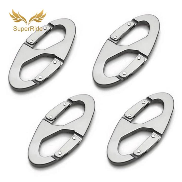 SuperRide Carabiner Keychain Portable Double-headed Carabiner Buckle Key Chain Clip for Camping Gear Rustproof Lightweight 4pcs Set Carabiner