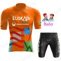 NEW ARRIVAL 2023 Kids Cycling Jersey Euskaltel Euskadi Team Set Boys Girls Cycling Clothing Children Road Bike Suit. 