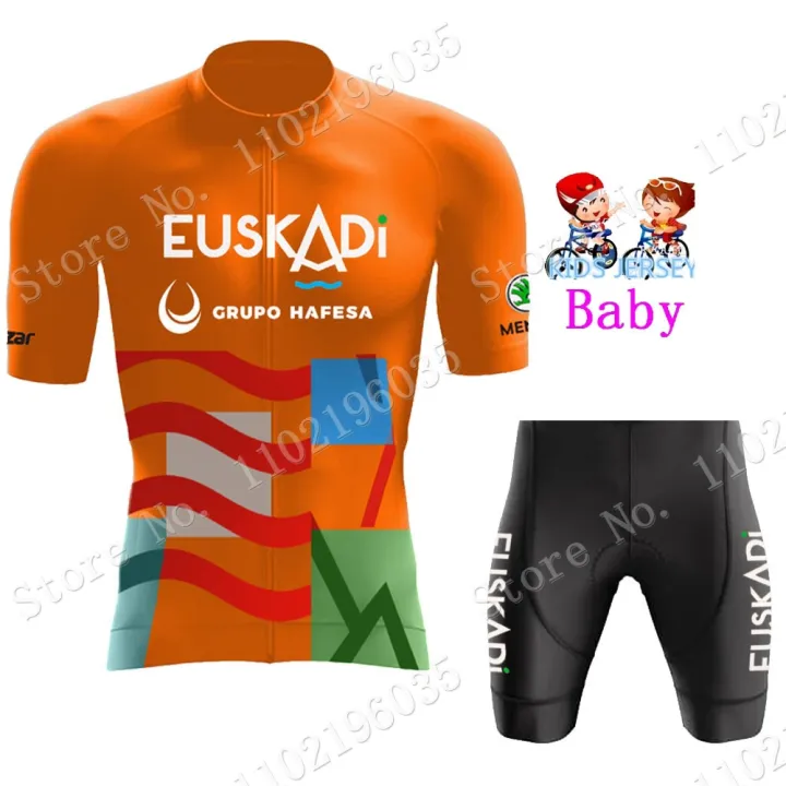 NEW%20ARRIVAL%202023%20Kids%20Cycling%20Jersey%20Euskaltel%20Euskadi%20Team%20Set%20Boys%20Girls%20Cycling%20Clothing%20Children%20Road%20Bike%20Suit%20-%20Image%205