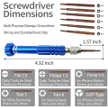 ARELENE 3X Magnetic 6 in 1 Tiny Screw Driver Kit, Small Screwdriver Set Perfect Mini Screws for Cell Phones, Watch, Eyeglass Etc. 