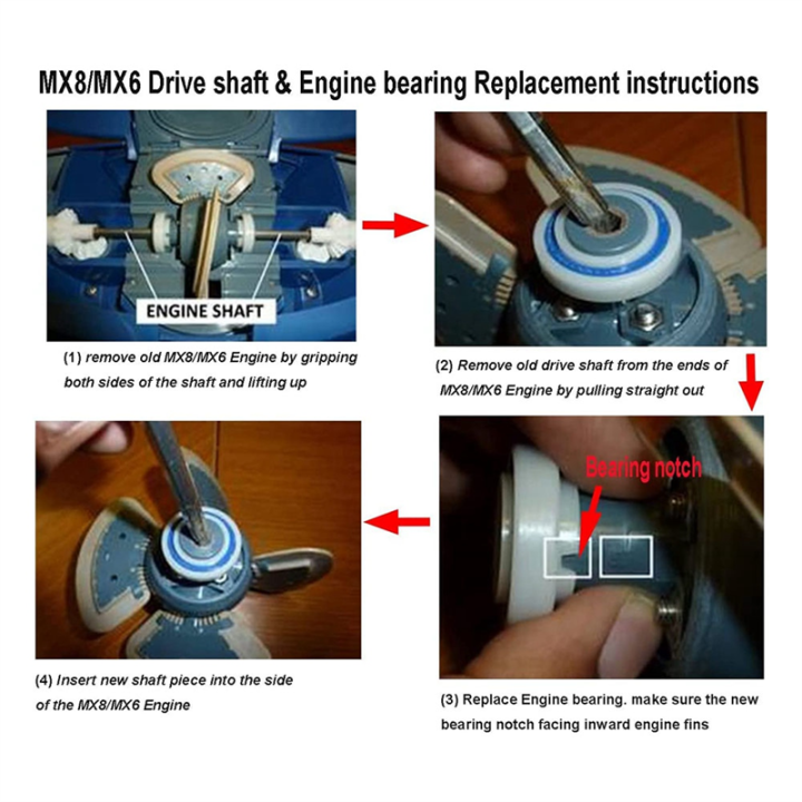 MX6%20MX8%20MX6EL%20MX8EL%20Elite%20Pool%20Cleaner%20Tune-Up%20Accessories%20Parts%20with%20Drive%20Shaft%20Assembly%20R0525100%20and%20Engine%20Wheel%20Bearing%20R0527000%20-%20Image%203