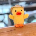MRK3C Adorable Plush Duck Toy Car Key Ring Fashion Creative Bag Ornament Gits for Kids Korean Funny Soft Fluffy Doll Keychain. 