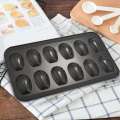 fasdaga 4 Packs Non-Stick Madeleine Pot, Baking Mold 12 with Shell Cake Baking Tray Chocolate Non-Stick Baking Tray. 