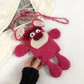 Ins Online Influencer Pop Crocheted Mobile Phone Bag 2024 New DIY Handmade Knitted Crossbody Parent-Child Bag Children's Bags Finished Product. 