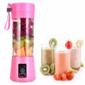 380Ml 6 Blades Usb Rechargeable Portable Electric Fruit Juicer Smoothie Blender with Built in Power Bank. 