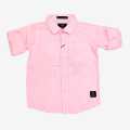 Pink Color Plain Collar Neck  Shirt For Boys. 