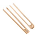 4 Pieces Magnetic Bamboo Toaster Tongs 8.7 Inch Wooden Kitchen Toast Tongs for Cooking, Natural Bamboo Kitchen Utensils. 