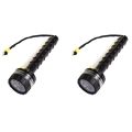 2X Scuba Deep Diving Light Professional Powerful Flashlight Underwater Waterproof LED Diver Light,Black. 