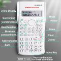 Portable 240 Functions Engineering Scientific Calculator Standard Multifunction Function Calculator 2-Line Desk Accessories Math Calculators for Student and Teacher. 