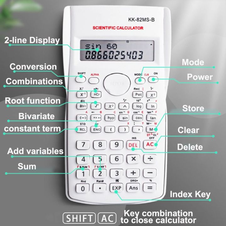 Portable%20240%20Functions%20Engineering%20Scientific%20Calculator%20Standard%20Multifunction%20Function%20Calculator%202-Line%20Desk%20Accessories%20Math%20Calculators%20for%20Student%20and%20Teacher%20-%20Image%202
