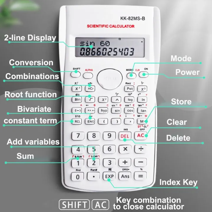 Portable%20240%20Functions%20Engineering%20Scientific%20Calculator%202-Line%20Standard%20Function%20Calculator%20School%20Office%20Supplies%20Desk%20Accessories%20Math%20Calculators%20for%20Student%20and%20Teacher%20-%20Image%202