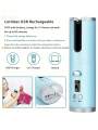 New style Portable and rechargeable timer set, with ceramic rotating barrel automatic curling iron, 6 temperatures and, fast H. 