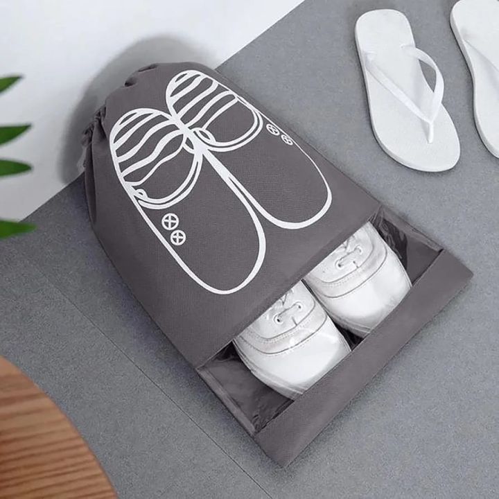 1Pc%20Portable%20Travel%20Shoe%20Bag%20,%20Waterproof%20Shoe%20Bag%20For%20Gym,Travel,Space-saving%20Dust-proof%20Storage%20Bag%20With%20Rope%20Non-woven%20Shoe%20Bag%20-%20Image%202