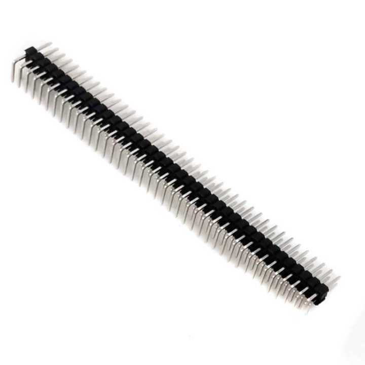 2.54mm%202%C3%9740%20Double%20Row%20Right%20Angle%20Male%20Header%20Strip%20(Pack%20of%205)%20-%20Image%202