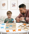 Wooden Board ( Alu & Cross) Tic tac toe Game Interaction Puzzle Training Brain Early Educational Toys for All Age. 