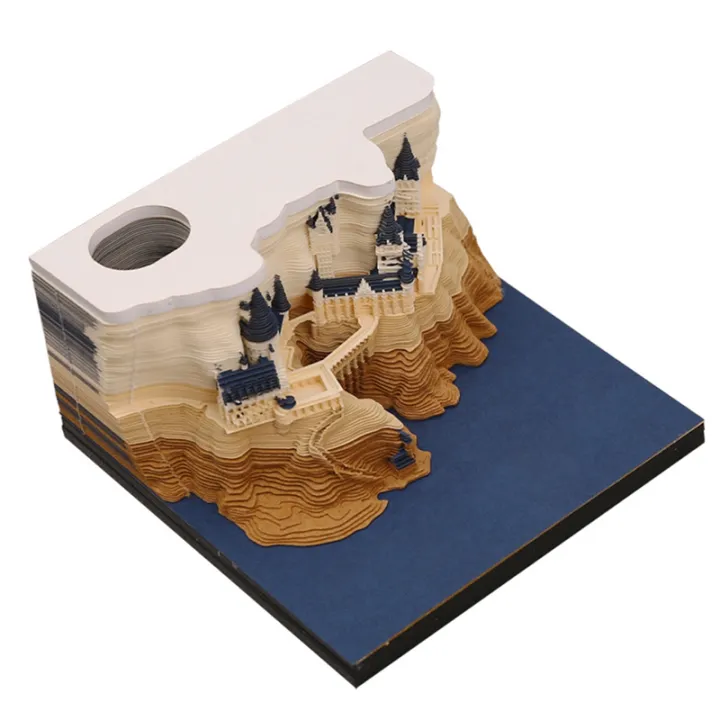 1%20Piece%20Castle%203D%20Notepad%202024%20Calendar%20Memo%20Pad%20Block%20Notes%20Ornaments%20with%20Lights%20-%20Image%205
