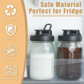 Pour Spout Lids for Ball Wide Mouth Mason Jars, Airtight Canning Jar Flip Cap Top Lid for Dressing Pouring, Easy to Use Pack of 4. 