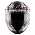 Axor Apex Marvel Venom Black Red Full Face Dual Visor Helmet Free Antifog Free Extra Visor. 