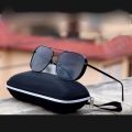 Full Black Sunglasses for Men round Shape UV400 Protection Fashionable Eye Wear. 