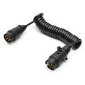 motors 3m Trailer Light Board Extension Cable Lead 7 Pin Plug & Socket Caravan Towing. 