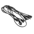 6 Ways Electrode Daisy Chain Harness Cable Copper Wire black. 