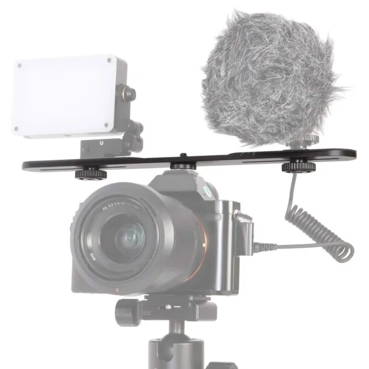 Dual%20Flash%20Bracket%20Holder%20for%201/4"%20Screw%20Tripod%20Light%20Stand%20For%20DSLR%20Camera%20-%20Image%205