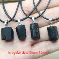 Yuanyan fashion new Black Tourmaline Crystal Gem natural Healing Reiki stone pendant Necklace for jewelry making Charm accessories 1pcs. 