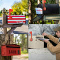 Mailbox Flag Replacement Kit Red Plastic Mailbox Flag Required, Fits Wall and Post Mount Mailboxes. 