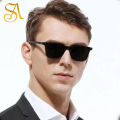 Korean Trendy Square Sunglass For Men - Black Lens and Frame | Fashion Poycarbonate Frame Eyewear Sunglasses For Men. 