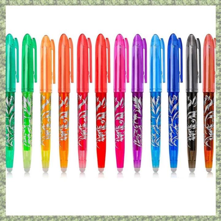 12 Pcs/Set Multi-Color Erasable Gel Pen 0.7mm Kawaii Pens Writing Drawing Tools Office School Supply Stationery 0.7mm