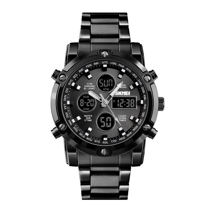 SKMEI%201389%20MultiFunctional%20Business%20Analog%20Digital%20Stainless%20Steel%20Watches%20for%20Men%20-%20Black%20%7C%20Fashion%20-%20Image%203