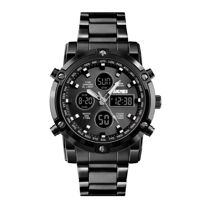 SKMEI%201389%20MultiFunctional%20Business%20Analog%20Digital%20Stainless%20Steel%20Watches%20for%20Men%20-%20Black%20%7C%20Fashion%20-%20Image%203