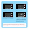 Battery Capacity Tester LCD Color Screen DC Voltmeter with Alarm Temperature Function for Electromobile 8-100V. 