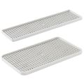 Hot Fruit Dryer Tray Rectangle Plastic Dish Racks Tableware Double-Layer Drainage Tray Kitchen Organizer. 