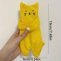 Durable Canvas Cartoon Cat Coin Purse Lightweight Zipper Closure Zippered Mini Wallet Snap Button Anti Loss Portable Wallet Bag Daily Use. 