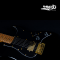 Jet Guitars JS 400 BK G HSS Roasted Maple Gold Hardware Black w/ Gigbag. 