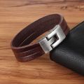 NEW XQNI Classic Style Double Layer Toggle-clasp PU Leather Bracelet For Men Black/Brown/Orange Color Male Jewelry Accessories Gift. 