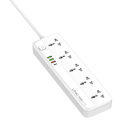 LDNIO SC5415 Multi Function Power Strip 5 Power Sockets Fast Charging PD+QC 3.0 USB Port 2Meter Cord Power Extension Multi Plug Wire Code. 