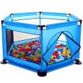 TinyGuard Hexa Play Zone – Infant Playpen and Ball Pool with Soft Mesh Walls for Visibility and Comfort. 