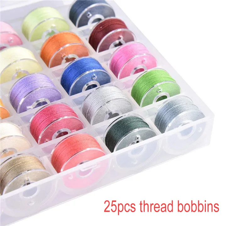 25Pcs%20Multicolor%20Bobbin%20Thread%20Polyester%20Thread%20Spools%20Sewing%20Machine%20Bobbins%20with%20Storage%20Box%20for%20Embroidery%20Sewing%20Accessories%20-%20Image%204