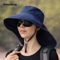 Wenefang Designer Women's Lightweight Summer Bucket Hat with Ponytail Hole Big Brim Sunscreen Cap Outdoor Eye Protection Sun Hat. 