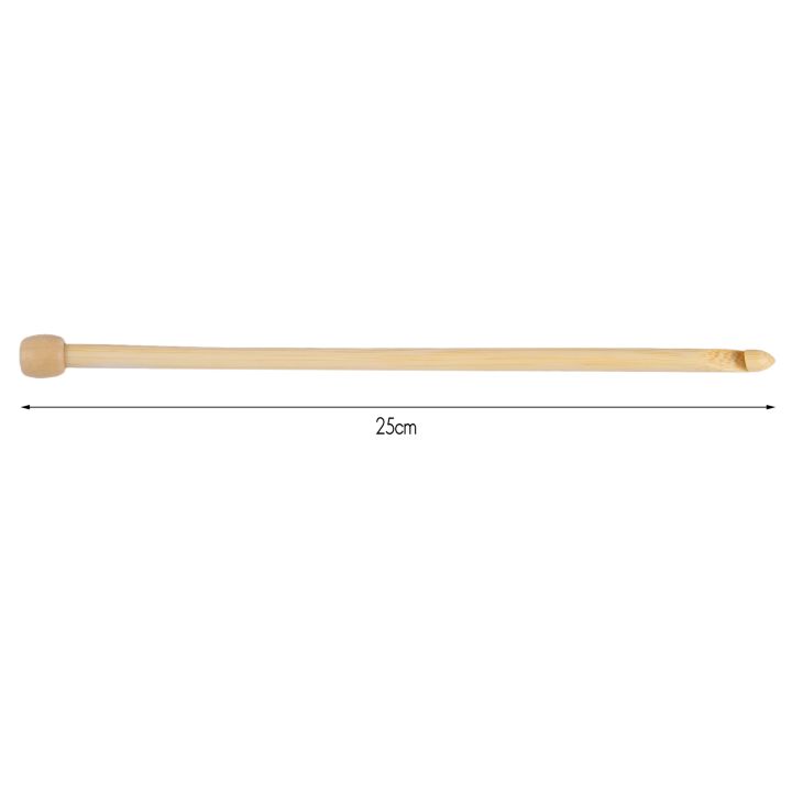 JAERBEE%20Natural%20Color%20Natural%20Bamboo%20Single%20Pointed%20Afghan%20Tunisian%20Crochet%20Hooks%20Needles%2025.5Cm-25Cm%20Long,1%20Set(12%20Pcs/Set)%20-%20Image%206
