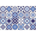 Artsy Home Wall Stickers Premium Cement Tiles Azulejos Eusebio 48pcs - 10cm x 10cm. 