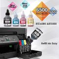 Brother Genuine Ink Set for DCP-T310/220/420/720/820/920/4000/4500 (BT-D60/5000CMY). 