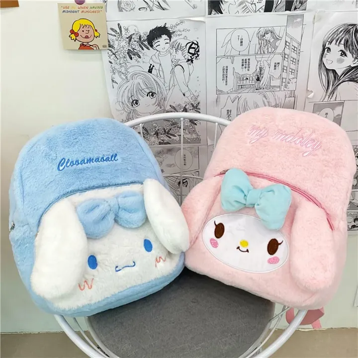 1Pcs%20Fashionable%20Kuromi%20My%20Melody%20Cinnamoroll%20Shoulder%20Bag%20Anime%20Simple%20Embroidery%20Handbag%20Plush%20Cute%20Cartoon%20Backpack%20for%20Lady%20Female%20Women%20Girls%20-%20Image%202