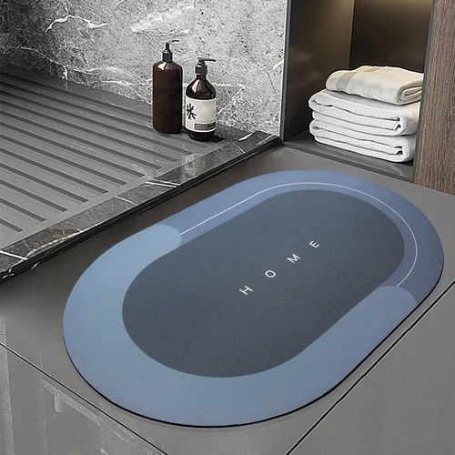 Water Absorbing Doormat Non-Slip Floor mat for Bathroom Kitchen Bedroom Entrance with Water Proof Washable Rubber mat