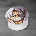 One Piece Anime Wanted Monkey D Luffy Gear 5 Nika Man Design Pop Sockets Expanding Grip And Stand For Mobiles Smartphones And Tablets. 
