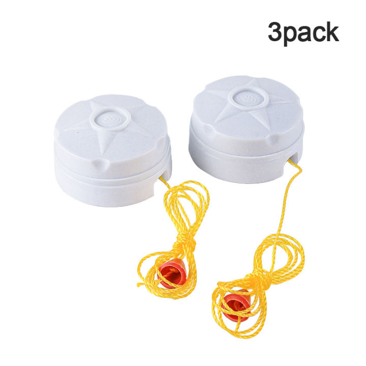 3PCS 250V 6A Ceiling Fan Lamp Wall Light Pull Chain Cord Switch with Pull String A JUE