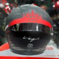 Vega Bolt Bunny Dull Black Red Full Face Single Visor Helmet | VEGA DOT & ISI Certified Black/Red Protective Head Wear. 