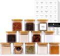NepLiving Glass Jars ,7Oz Airtight Empty Seasoning Spice Containers For Kitchen Food Organization Storage-Pack of 12 (210ML*1). 